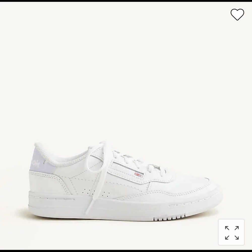 Reebok Court Peak Sneakers 11 White Lucid Lilac J. Crew Madewell